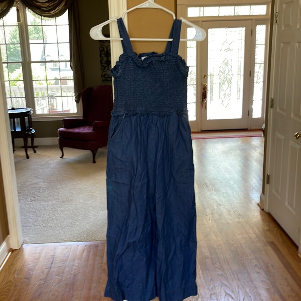 Girls summer three-quarter length pant romper